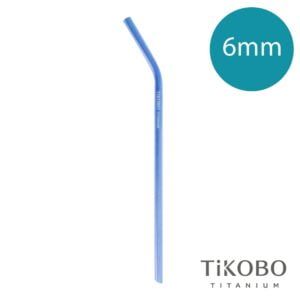 【TiKOBO 鈦工坊】純鈦灣式吸管 - 皇室藍(6mm)