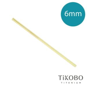 【TiKOBO 鈦工坊】純鈦吸管 - 香檳金(6mm)