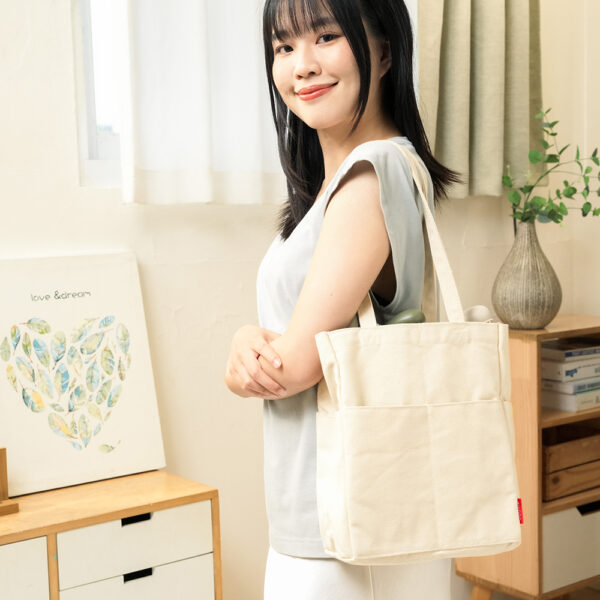 【站穩穩 7格側背袋】冰霸杯袋子／保溫瓶提袋／7格帆布袋／環保杯袋子／環保提袋：圖片 10