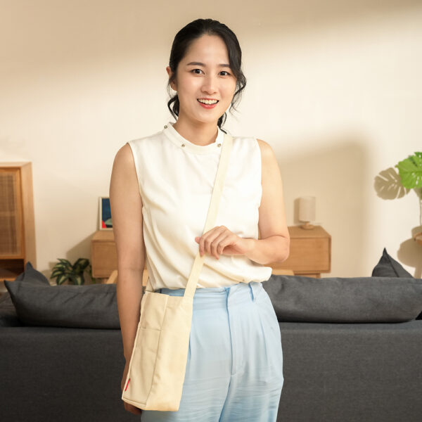 【站穩穩斜背】側背兩用袋／斜背袋／側背袋／冰霸杯袋／保溫瓶背袋／飲料帆布袋／環保杯袋：圖片 9