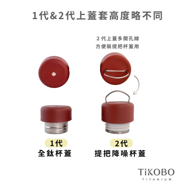 【TiKOBO】一代經典袋鼠瓶(全鈦蓋)專用 矽膠 上蓋套 多色可選：圖片 4