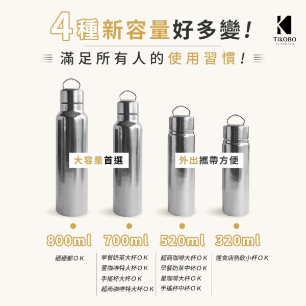 預購【TiKOBO】2代經典袋鼠瓶 700ml (贈吸管固定器純鈦茶隔．粗吸管&吸管套．吸管刷．瓶刷) 多色可選：圖片 12