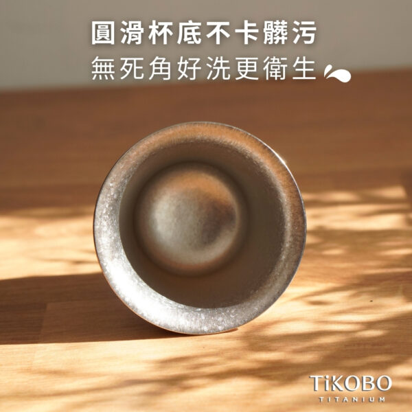 新品 超優惠特推【TiKOBO】買一送一｜純鈦小茶杯 雙層 74ml 寬口茶杯/ 鈦茶杯/ 鈦酒杯/ 鈦咖啡杯：圖片 2