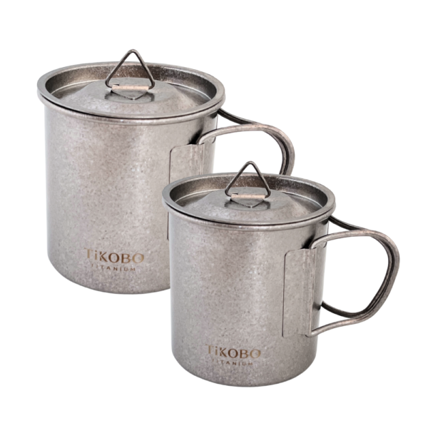 新品 超優惠特推【TiKOBO】鈦露營杯｜套杯組-單層 (中 490ml + 小 330ml) 附純鈦杯蓋：圖片 20